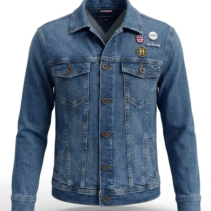 [BUNJANG] Tommy Hilfiger Patch Denim Jacket / Tommy Hilfiger 패치 데님 자켓 | 유니크 커스텀 디자인