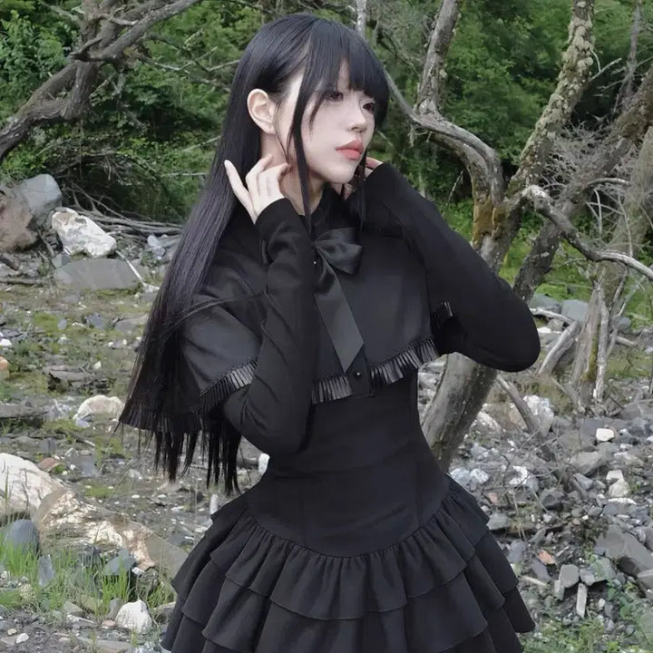 [BUNJANG] Muggle Studio Gothic Lolita Mini Dress / muggle studio 고스로리 고딕 미니 원피스