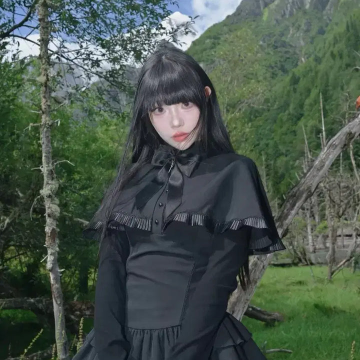 [BUNJANG] Muggle Studio Gothic Lolita Mini Dress / muggle studio 고스로리 고딕 미니 원피스