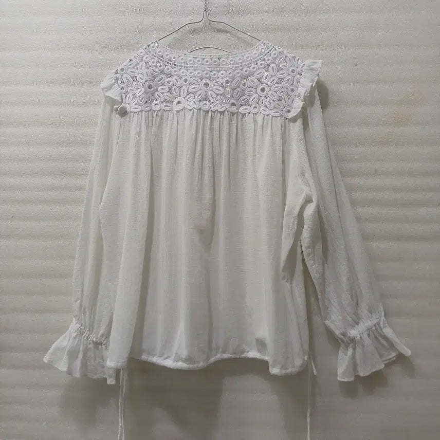 [BUNJANG] Isabel Marant Blouse Long Sleeve White Cotton Size 36 / 정품 이자벨마랑 여름 긴팔 블라우스 여성 36 흰색 사랑봉봉