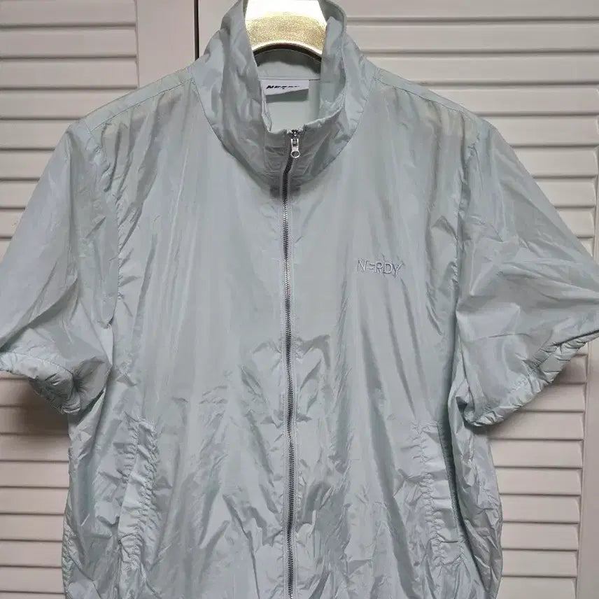[BUNJANG] Nerdy Windbreaker Jacket Mint / 널디 반팔 바람막이 자켓 민트색