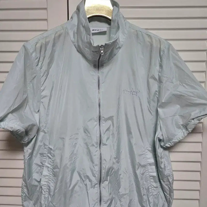 [BUNJANG] Nerdy Windbreaker Jacket Mint / 널디 반팔 바람막이 자켓 민트색