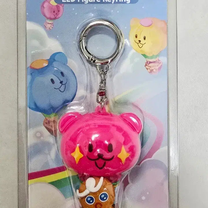 [BUNJANG] Cookie Run LED Gummy Bear Hot Air Balloon Keychain / 쿠키런 LED 곰젤리 열기구 키링