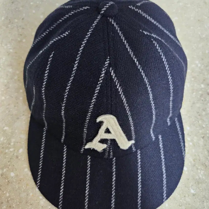 [BUNJANG] AAOA Wool Stripe Cap Navy / AAOA 울 스트라이프 캡 네이비
