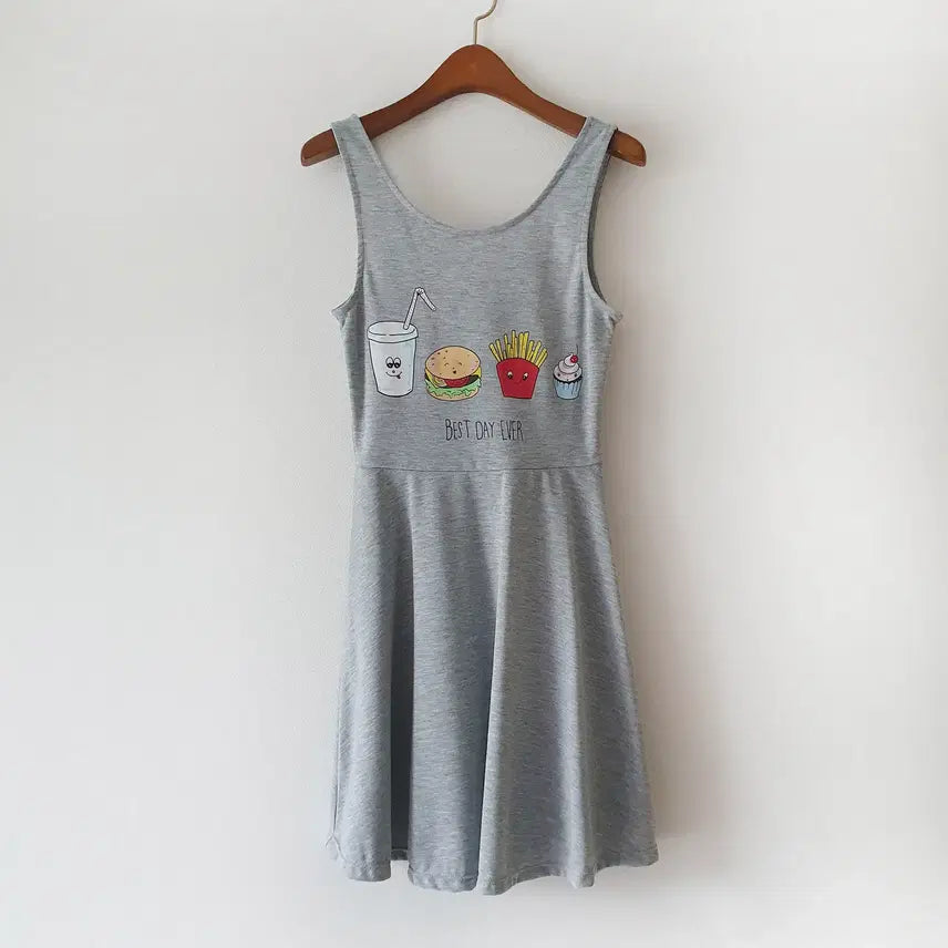 [BUNJANG] H&amp;M Sleeveless A-Line Mini Dress / H&amp;M 에이치앤엠  슬리브리스 A라인 그레이 미니 원피스 36/6사이즈