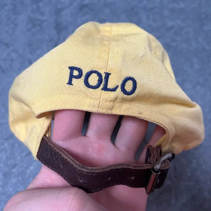[BUNJANG] Polo Ralph Lauren Leather Tab Cap / 폴로랄프로렌 모자 가죽탭