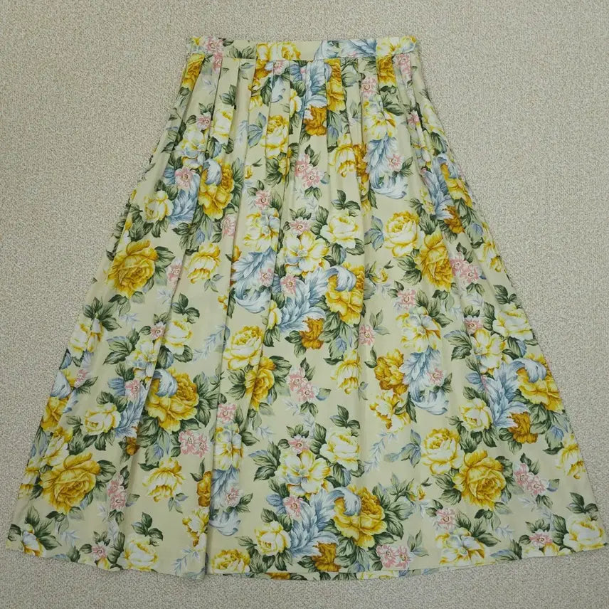 [BUNJANG] Gerard Darel Floral A-Line Skirt / (S)제라드다렐 여성 A라인 스커트 플라워 옐로우 W3083