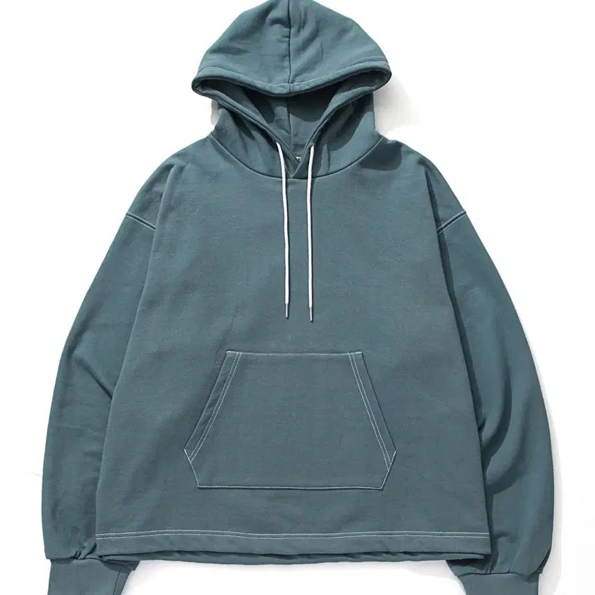 [BUNJANG] Qcumbers Big Silhouette Hoodie - Dark Celadon / 큐컴버스 빅 실루엣 후디 - 다크 세라돈 3사이즈 팝니다.