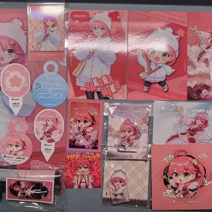 [BUNJANG] Hololive Sakura Miko Aniplex Collaboration Cafe Tapestry Acrylic Stand / 홀로라이브 사쿠라미코 애니플러스 콜라보카페 팝업 태피스트리 아크릴스탠드