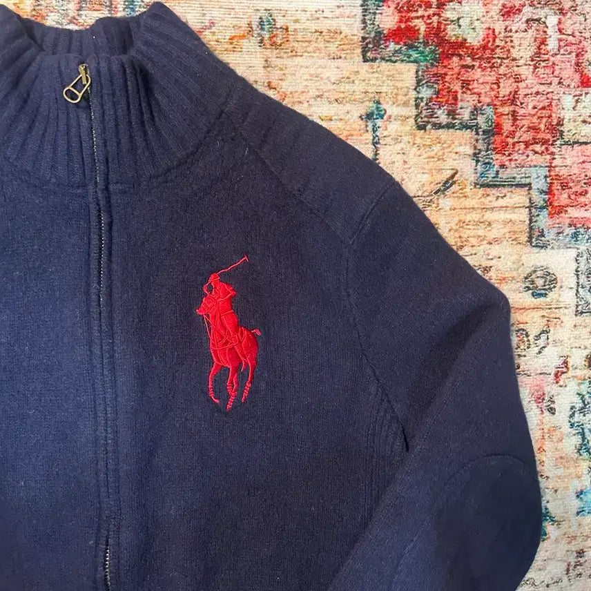 [BUNJANG] Polo Ralph Lauren Big Pony Wool Zip-Up Jacket L / [M] 폴로 랄프로렌 빅포니 울 집업