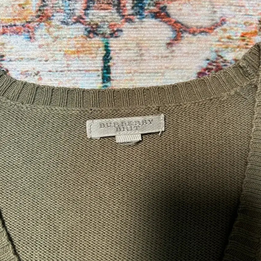 [BUNJANG] Burberry Brit Elbow Patch Check Cardigan / [M] 버버리 덧댐 가디건