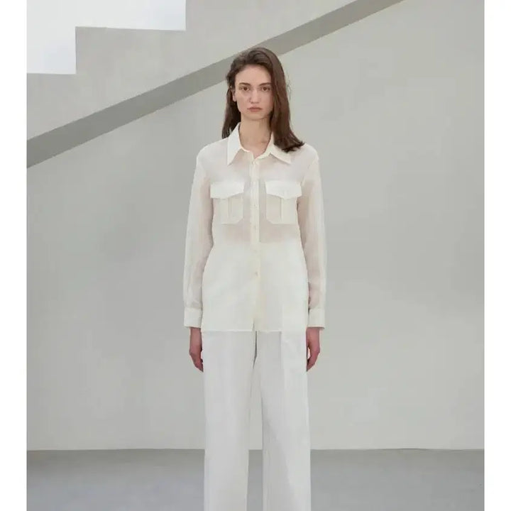 [BUNJANG] CHE Pocket Sheer Shirt / 체 che 포켓 시어 셔츠 미착용