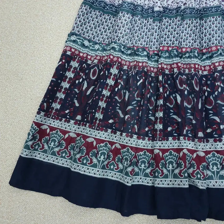 [BUNJANG] Japanese Paisley Ethnic Long Skirt / (M)일본 롱 스커트 페이즐리 에스닉 히피 빈티지 W3092