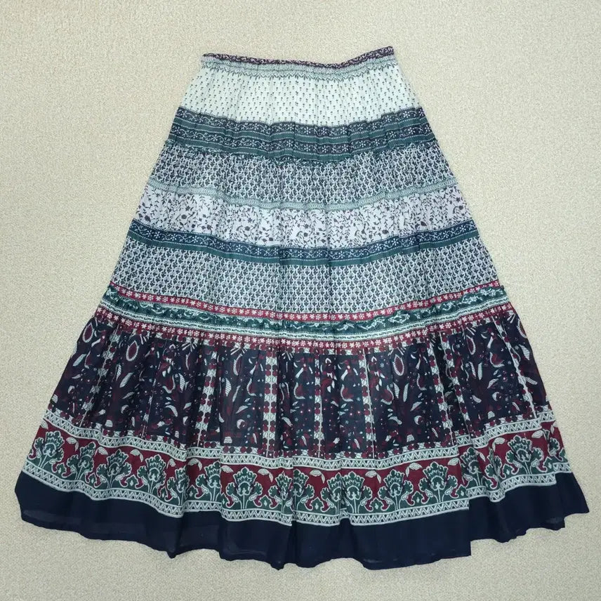 [BUNJANG] Japanese Paisley Ethnic Long Skirt / (M)일본 롱 스커트 페이즐리 에스닉 히피 빈티지 W3092