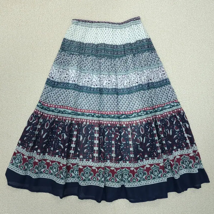 [BUNJANG] Japanese Paisley Ethnic Long Skirt / (M)일본 롱 스커트 페이즐리 에스닉 히피 빈티지 W3092
