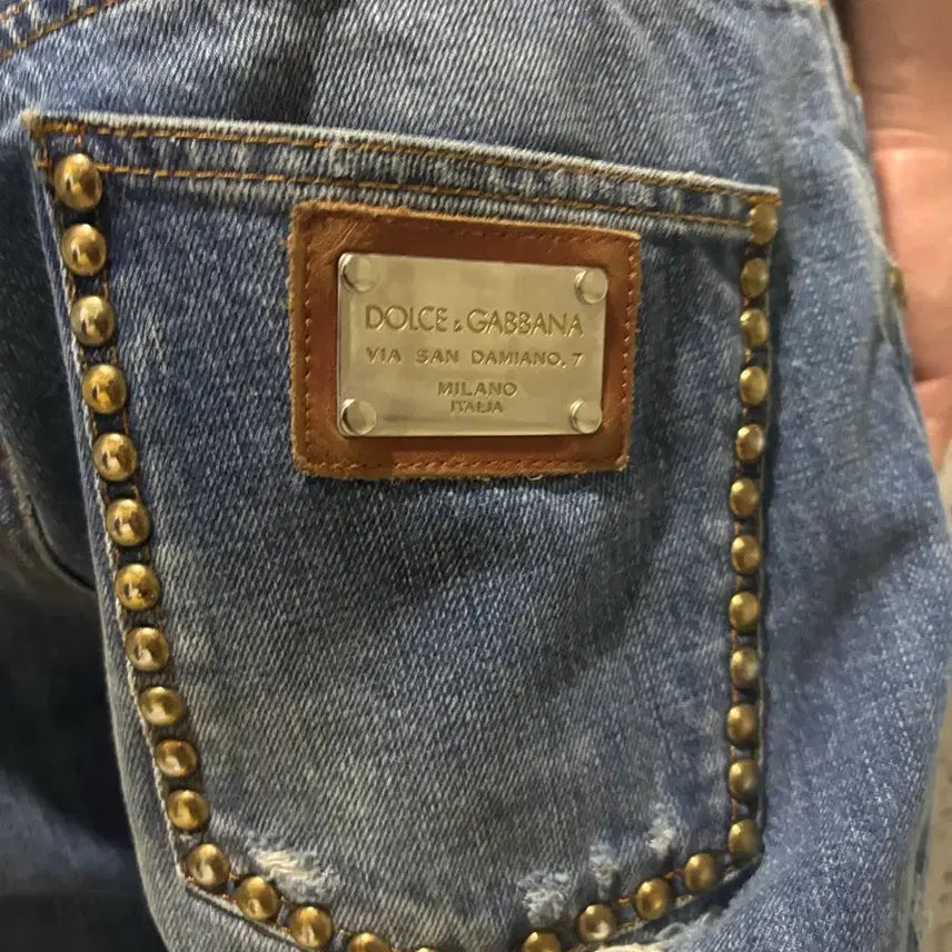 [BUNJANG] Dolce &amp; Gabbana Studded Pants / 돌체앤가바나 스터드 장식 팬츠 48