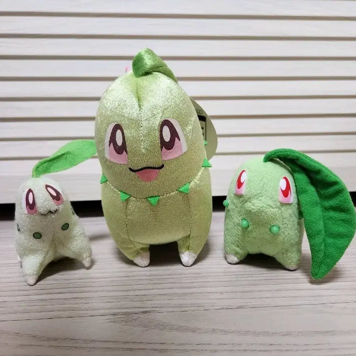 [SOLD OUT] 포켓몬스터 고전 희귀 레트로 치코리타 봉제인형 세트 세기말 반프레스토