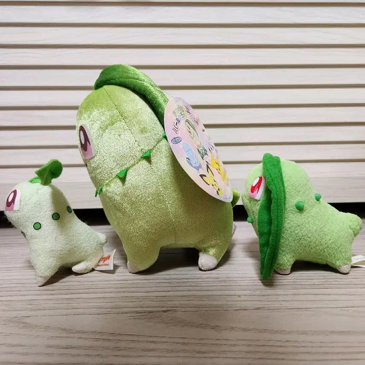 [SOLD OUT] 포켓몬스터 고전 희귀 레트로 치코리타 봉제인형 세트 세기말 반프레스토