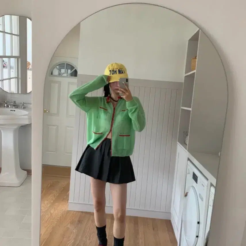 [BUNJANG] Tara by Motion Kid Cardigan (Light Green, One Size) / 타라바이모션 키드가디건 (연두,F)!!