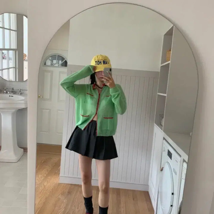 [BUNJANG] Tara by Motion Kid Cardigan (Light Green, One Size) / 타라바이모션 키드가디건 (연두,F)!!