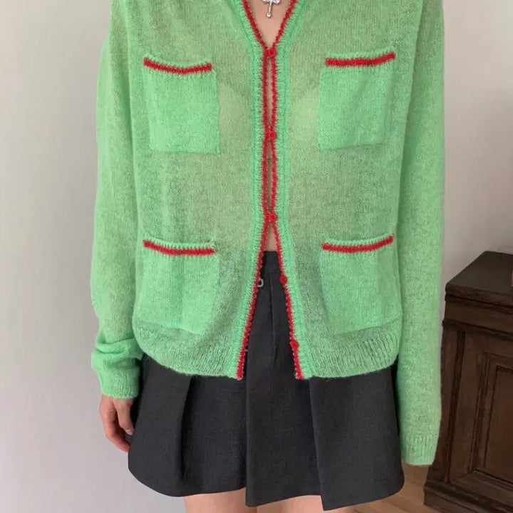 [BUNJANG] Tara by Motion Kid Cardigan (Light Green, One Size) / 타라바이모션 키드가디건 (연두,F)!!