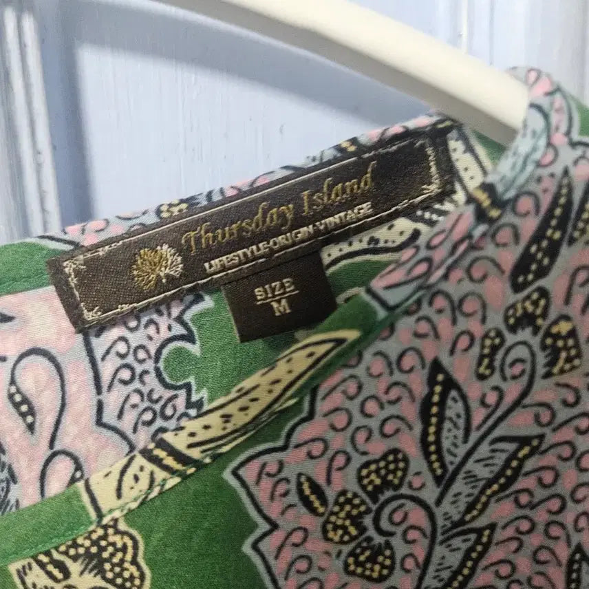 [BUNJANG] Thursday Island Green Paisley Long Dress / 써스데이아일랜드 그린 페이즐리 롱 원피스