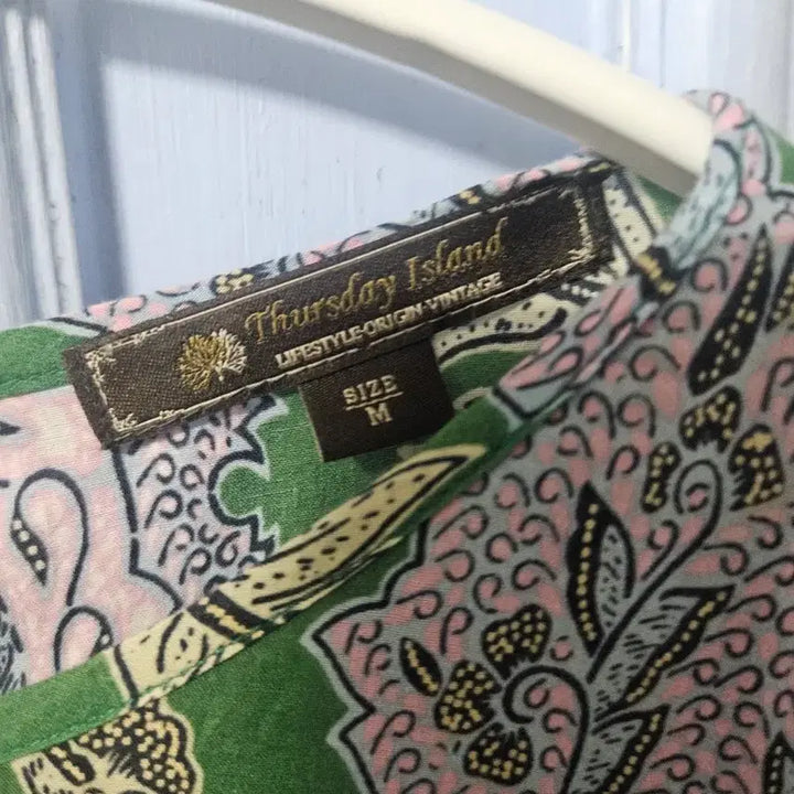 [BUNJANG] Thursday Island Green Paisley Long Dress / 써스데이아일랜드 그린 페이즐리 롱 원피스