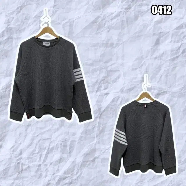 [SOLD OUT] 사이즈4 톰브라운 4바 래글런 슬리브 맨투맨