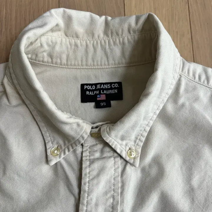 [BUNJANG] Polo Jeans Ralph Lauren Beige Short Sleeve Shirt / [95] 폴로 진스 랄프로렌 반팔 셔츠 베이지