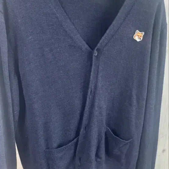 [BUNJANG] Maison Kitsune Fox Patch Navy Cardigan XL / 급매!!메종키츠네 폭스 패치 네이비 가디건xl