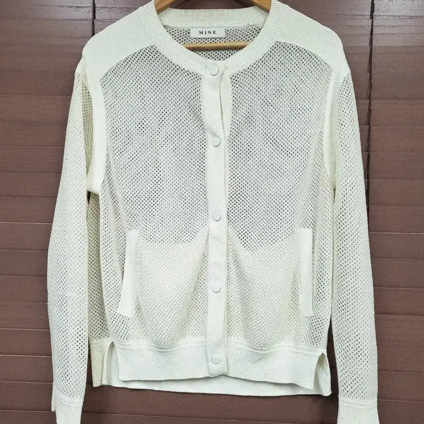 [BUNJANG] MINE Ivory See-through Cardigan / MINE 아이보리 시스루 가디건