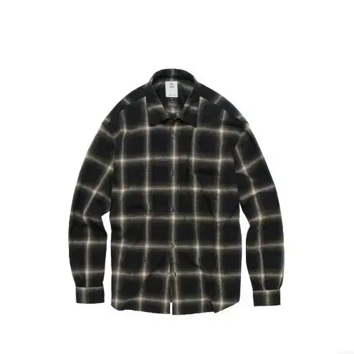 [BUNJANG] Polytelu Ruched Checkered Shirt Damaged Ink Brown / [3] 폴리테루 루즈드 체크 셔츠 데미지드 잉크 브라운