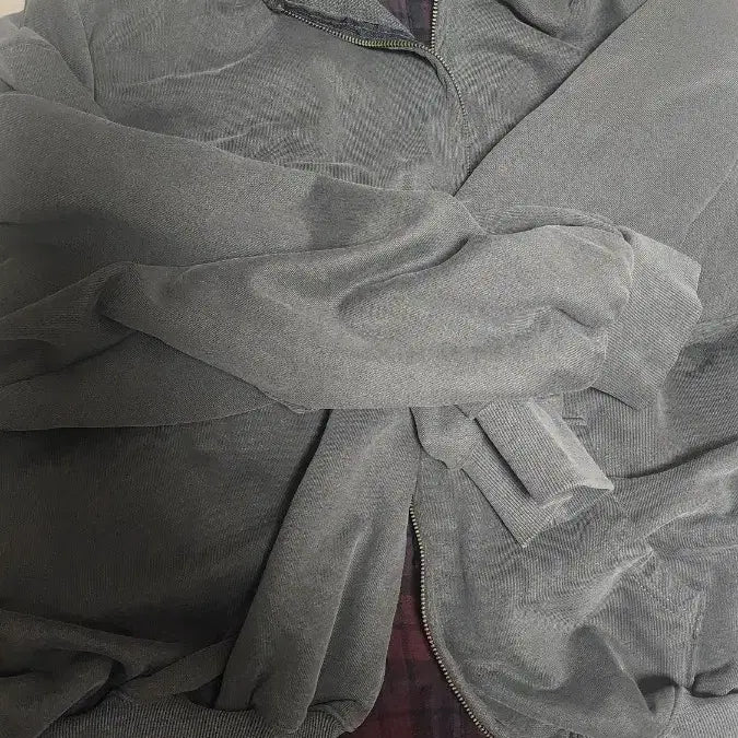 [BUNJANG] Undermycar Double Layered Shirt Hoodie Zip-up / 언더마이카 더블 레이어드 셔츠 후드집업