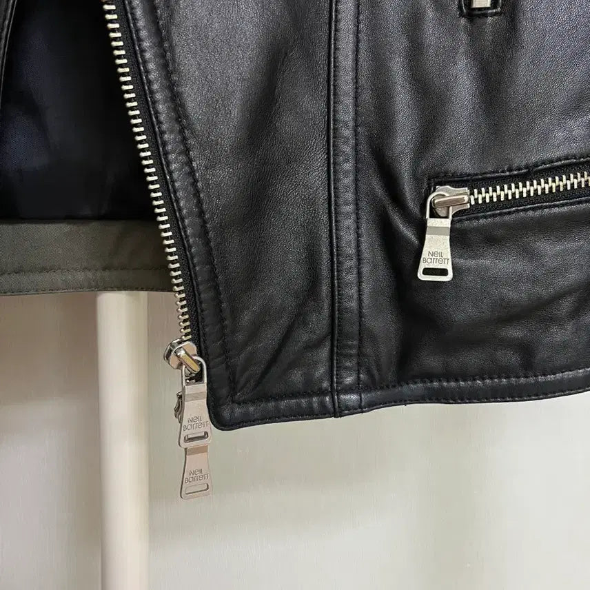 [BUNJANG] Neil Barrett Leather Paneled Biker Jacket / [M] 닐바렛 정품 레더 배색 라이더 재킷 자켓
