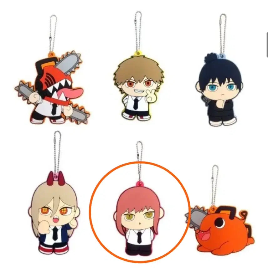 [BUNJANG] Chainsaw Man Makima Rubber Mascot Strap Keychain / 체인소맨 마키마 러버 마스코트 스트랩 키링