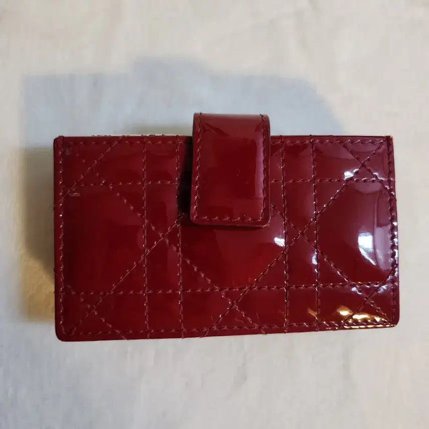 [SOLD OUT] 디올 레이디 디올 카드지갑 버건디