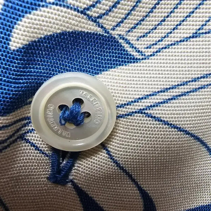 [BUNJANG] VALENTINO Blue Flower Silk Shirt / VALENTINO 블루 플라워 실크 셔츠  오버핏 105~110