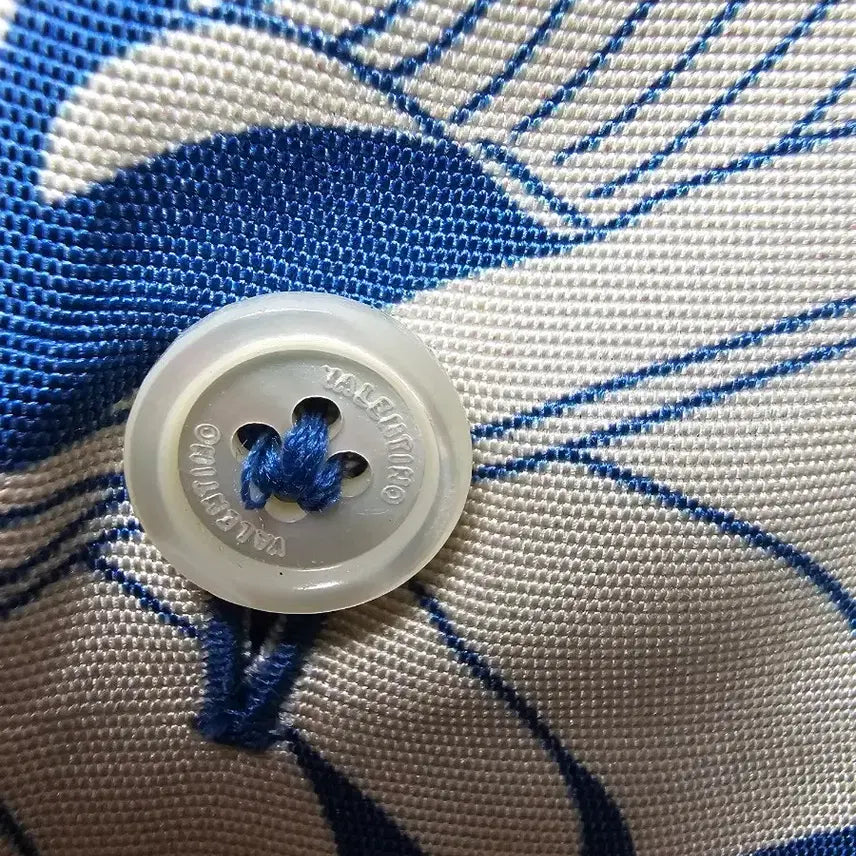 [BUNJANG] VALENTINO Blue Flower Silk Shirt / VALENTINO 블루 플라워 실크 셔츠  오버핏 105~110