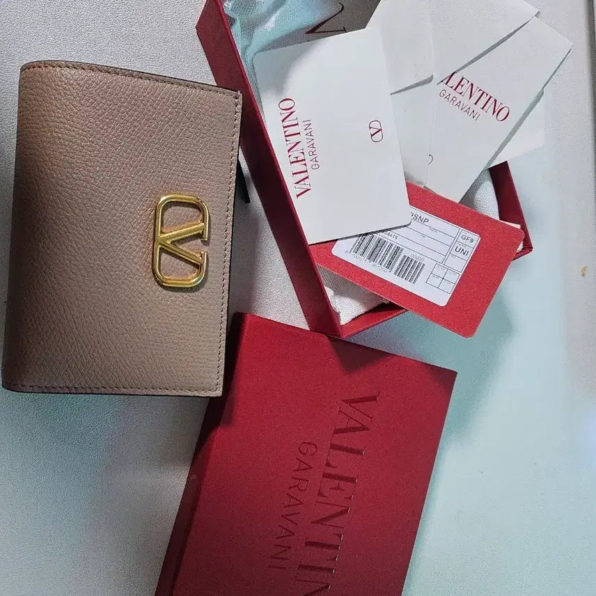 [BUNJANG] Valentino Rose Camel Bifold Wallet / 발렌티노 반지갑 로즈카멜 + 풀박스
