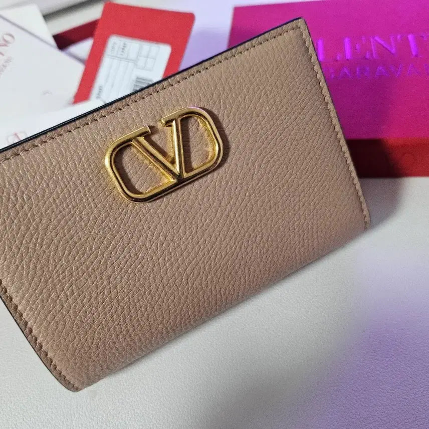 [BUNJANG] Valentino Rose Camel Bifold Wallet / 발렌티노 반지갑 로즈카멜 + 풀박스