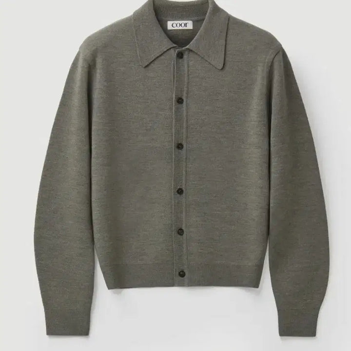 [BUNJANG] Coore Wool Collar Cardigan - Khaki Grey - XL / 쿠어 울 카라 가디건 카키 그레이 색상  XL 사이즈 판매합니다.