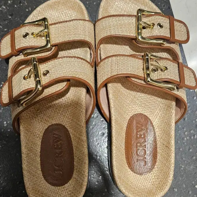 [BUNJANG] J.Crew Rattan Buckle Slippers / [정품]제이크루 슬리퍼