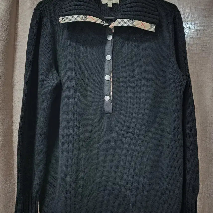 [BUNJANG] Burberry Black Turtleneck Knit Sweater / 버버리 블랙 목폴라 니트
