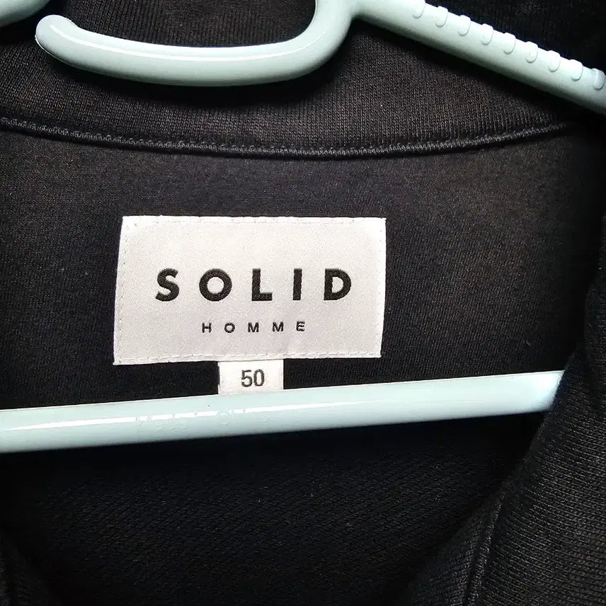 [BUNJANG] Solid Homme Half-Zip Sweatshirt / 솔리드옴므 블랙 하프집업 맨투맨50 사이즈  오버핏