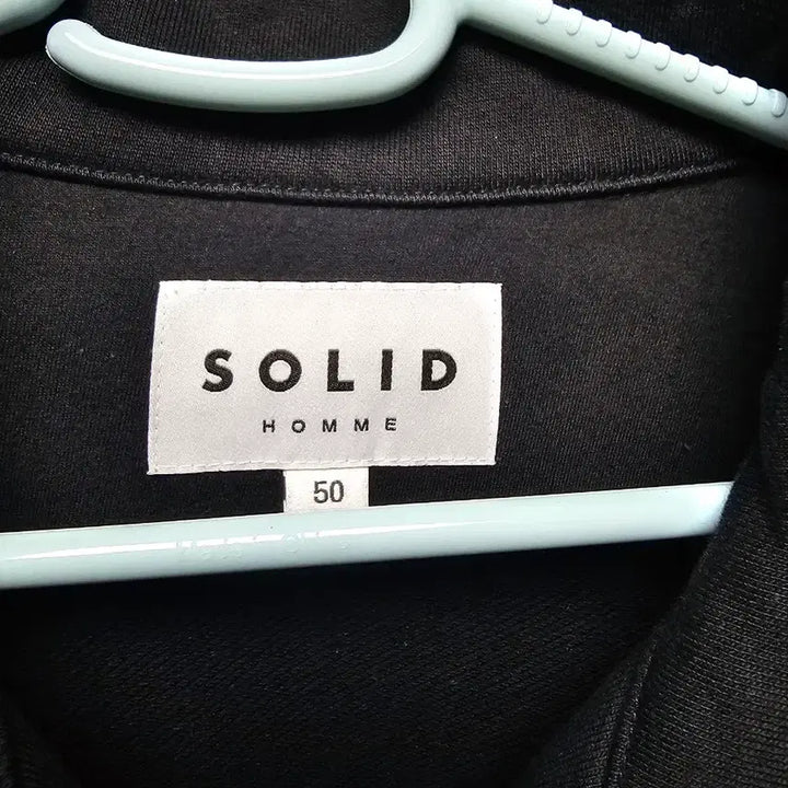 [BUNJANG] Solid Homme Half-Zip Sweatshirt / 솔리드옴므 블랙 하프집업 맨투맨50 사이즈  오버핏