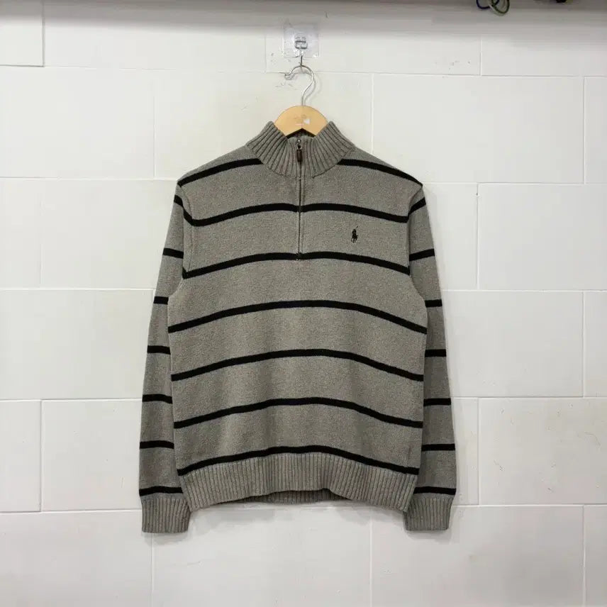 [BUNJANG] Polo Ralph Lauren Striped Half-Neck Knit - Size M / 폴로 랄프로렌 스트라이프 하프넥 니트