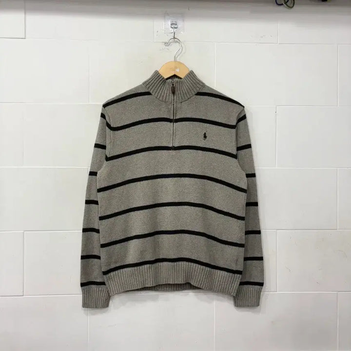 [BUNJANG] Polo Ralph Lauren Striped Half-Neck Knit - Size M / 폴로 랄프로렌 스트라이프 하프넥 니트