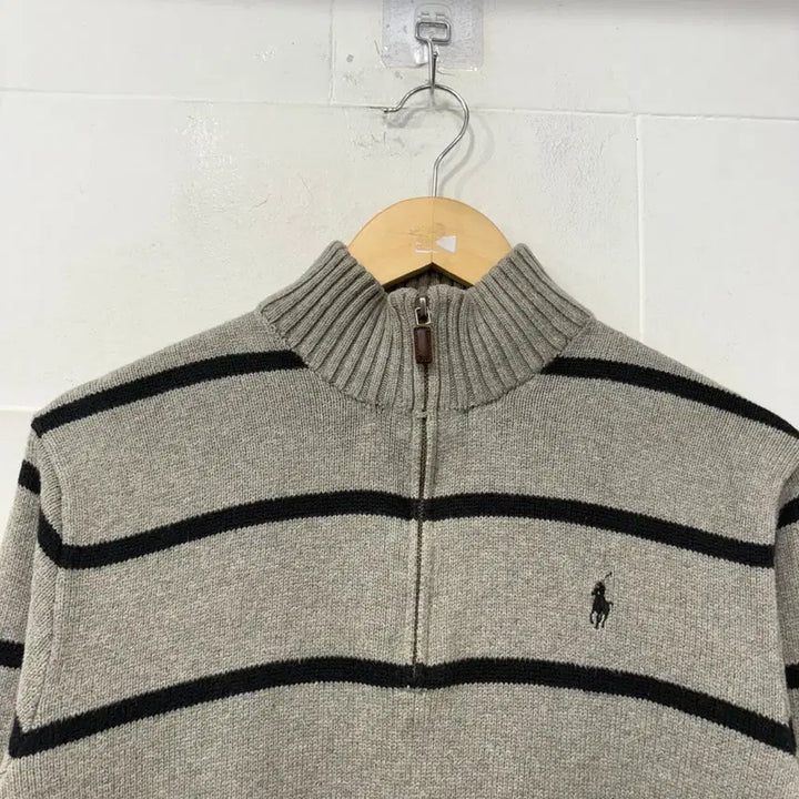 [BUNJANG] Polo Ralph Lauren Striped Half-Neck Knit - Size M / 폴로 랄프로렌 스트라이프 하프넥 니트