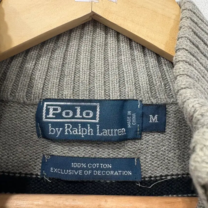 [BUNJANG] Polo Ralph Lauren Striped Half-Neck Knit - Size M / 폴로 랄프로렌 스트라이프 하프넥 니트