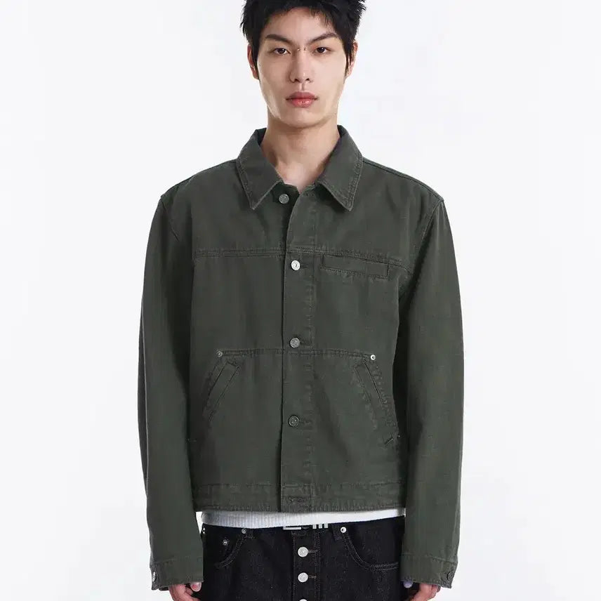 [BUNJANG] Lee Ki-cheol Pioneer Cotton Trucker Jacket / [L] 기철 Pioneer Cotton Trucker Jacket